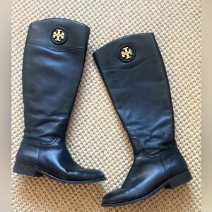 Tory Burch Black Knee-High Women's Boots